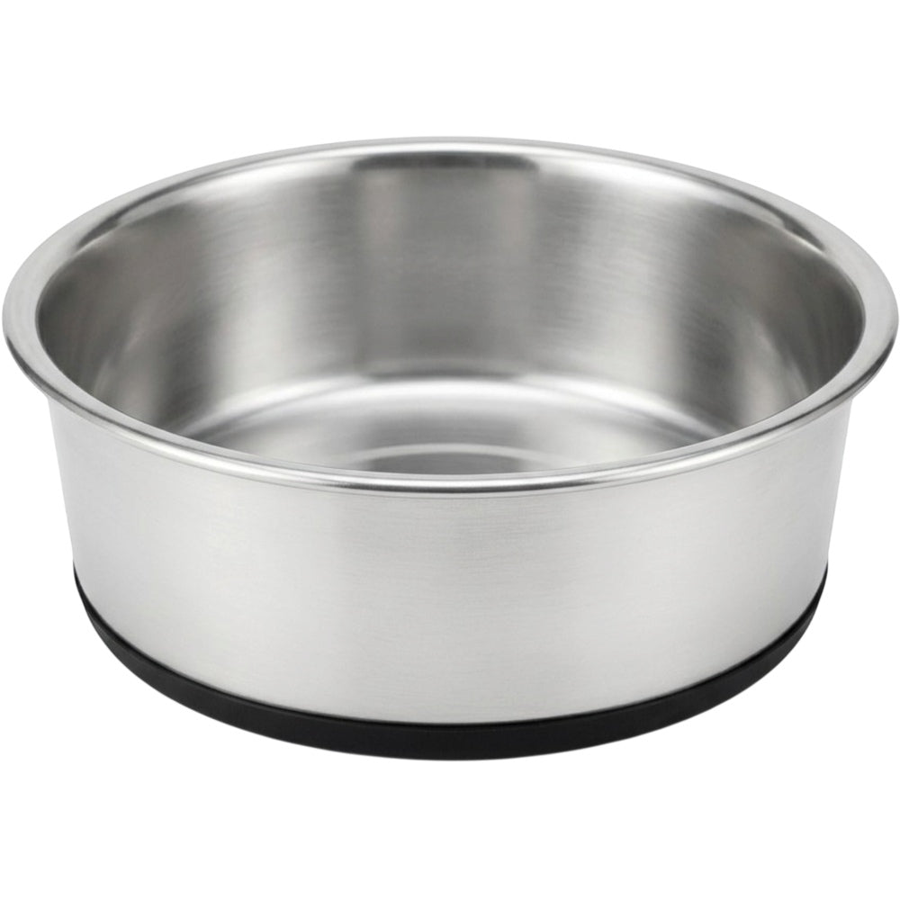 Ympuf Stainless Steel Pet Bowl Non-Slip Base 24 oz Silver