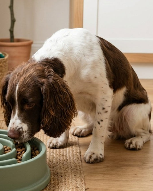Ympuf Slow Feeder Dog Bowl Raised Pattern 3 Cup Sage Green