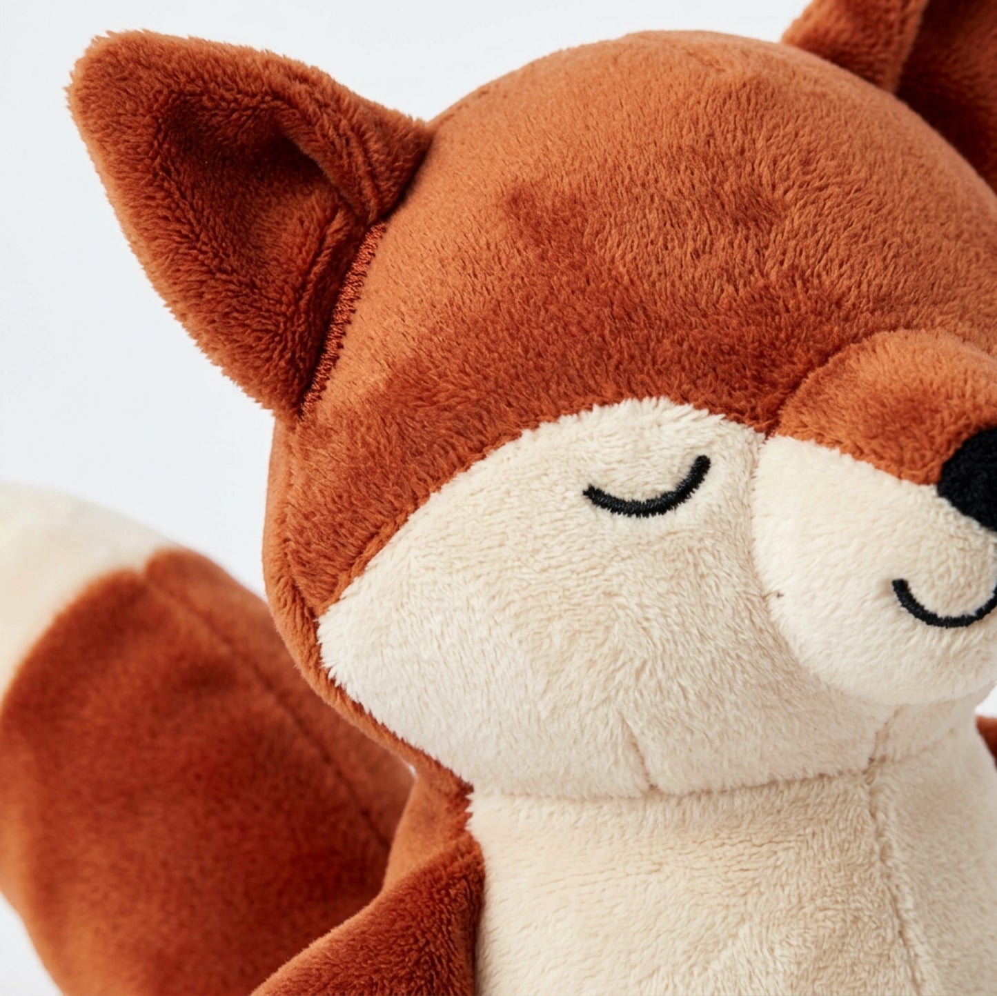 Ympvf Fernfox Polyester Plush Squeaker Toy 13 in Rust Cream - Detail view
