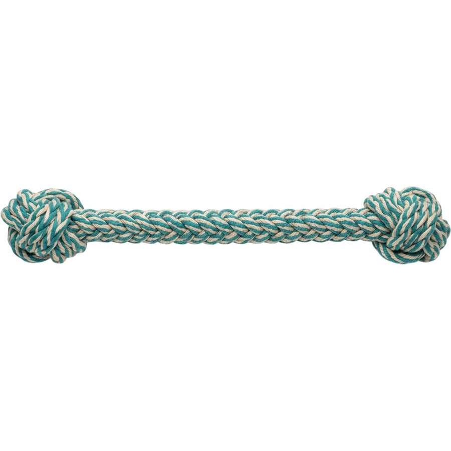Ympvf Harborbraid Cotton Rope Tug Toy 24 in Teal Natural